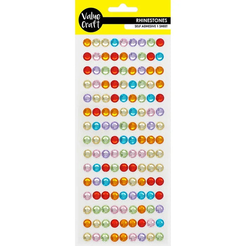 8mm Multicolour Round Rhinestones